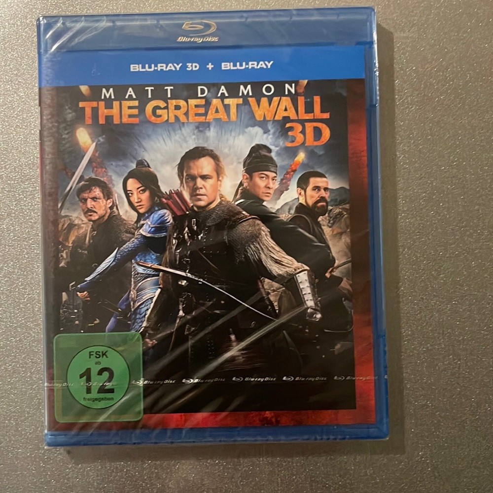 The Great Wall (2016) 3D + 2D Blu-Ray NEW (German Package has English Audio)